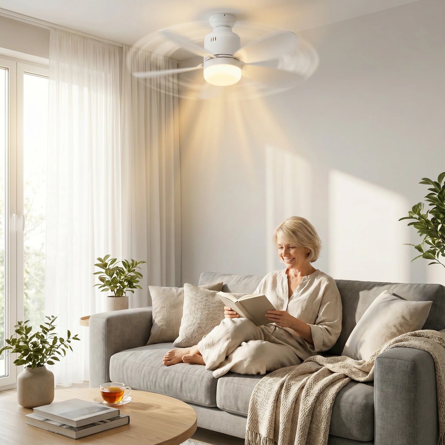 Ventilatore da Soffitto con Luce LED